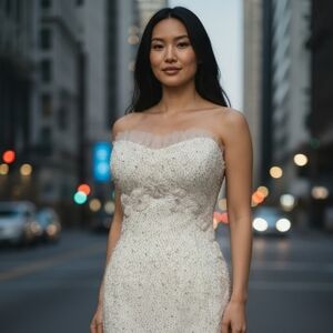 Gorgeous vintage Rivini Floral Mermaid Wedding Gown - Size 10